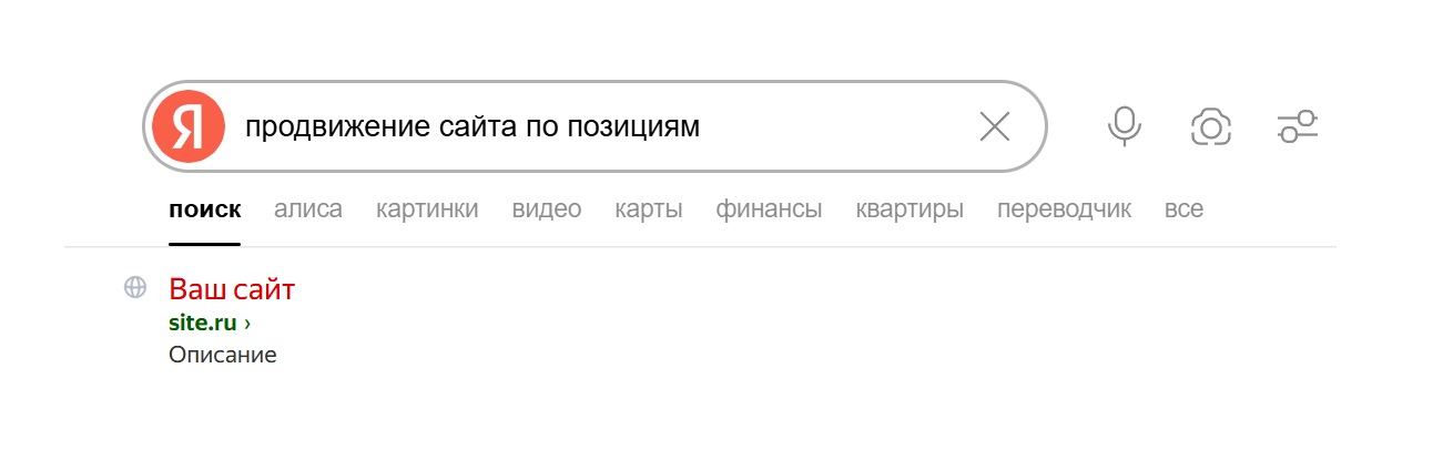 Продвижение сайта по позициям